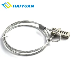 Table 1.2m mechanical anti-theft notebook security cable combo lock for hp dell