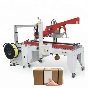 Automatic flaps folding carton box corner sealer packaging machine waterproof seam tape kraft carton sealing packing machine