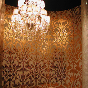 <span class=keywords><strong>Mosaico</strong></span> in <span class=keywords><strong>Vetro</strong></span> Architettonico 300X300, Design di Lusso Dorato per Piastrelle da Parete del Bagno - Product Image 4