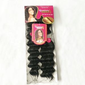 Tendance Haute Qualité Sénégalaise Torsion <span class=keywords><strong>Crochet</strong></span> Tressage Cheveux Synthétiques En Vrac Quattro brésilienne Vague Profonde 4 pièces de couleur naturelle - Product Image 4