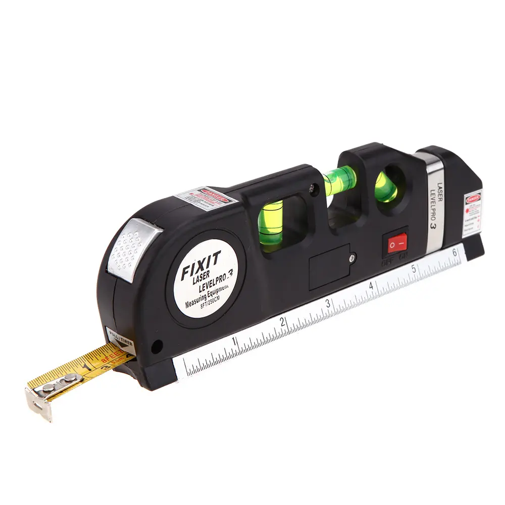 JY-03 8 FT 2.5m Measuring Tape Laser Level Pro3 MeasuringとEquipment 3 Way Level BubblesとLaser Power On/Off Nivel Level