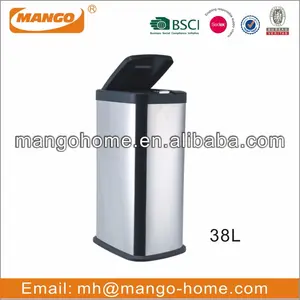 38L Plastic Lid Touch opening waste Bin