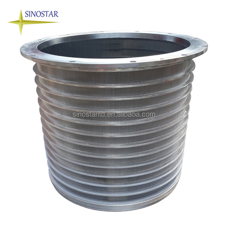 Paper pulp machine pressure screen basket
