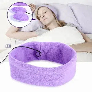 Música confortável feita de malha macia, desfrutar de cabeça com fio fone de ouvido para dormir