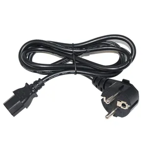 3 Prong 2 Pin Euro AC Cords Laptop Adapter Power Cord C13 Connector Power Cable EU Plug for Game Player Camera Printer