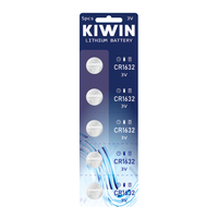 OEM o Kiwin marca de litio de 3 V pila de botón CR1632 moneda batería de la célula para control remoto y llave de coche