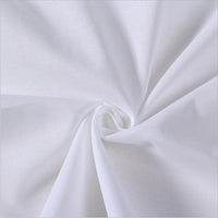 Voile blanc fin 100% coton popeline, tissu en coton tissé pour doublure de vêtement, robe 80x80 90x88, fournisseur textile chinois
