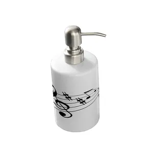 音乐笔记白色陶瓷音乐皂液器