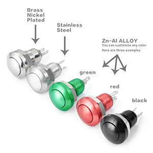 Interrupteur à bouton-poussoir Nolight 1A24V de couleur noire fraîche de <span class=keywords><strong>8mm</strong></span> - Product Image 2