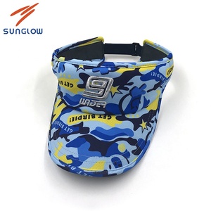 De todo camuflaje de wicking de la humedad birdeye de malla de piqué de golf visera de sol con bordado - Product Image 3