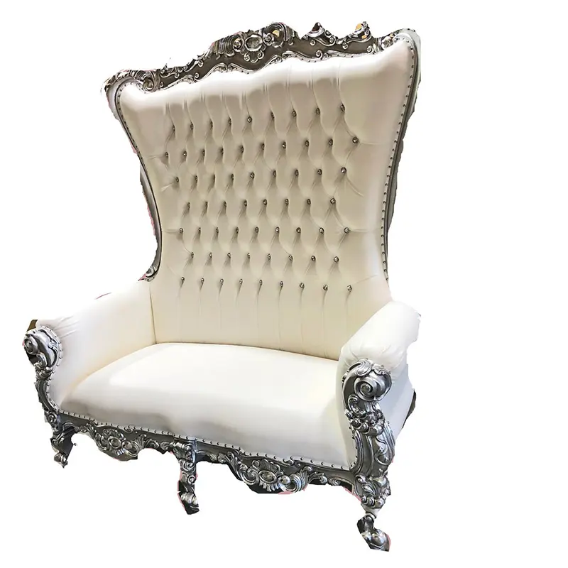 Chaise de trône gonflable de style antique moderne pour le roi et la reine pour la réception de mariage et le banquet d'hôtel pour le salon