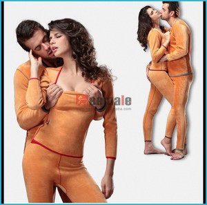 Invierno Polartec tela hombres ropa interior termal climatizada ayuda de la rodilla gruesa capa doble hombres Sexy - Product Image 1