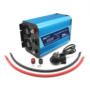 UPS 1000Watt 1kw 1000W 1kv 12v 24v dc 至 220v ac 单相纯正弦波电源逆变器内置电池充电器