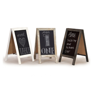 Bảng Đen Khung A Màu Mộc Mạc Bảng Đen Hai Mặt Khung A Đứng Tự Do Bằng Gỗ Cổ Điển Bảng Hiệu Đi Bộ Bên Hông - Product Image 1