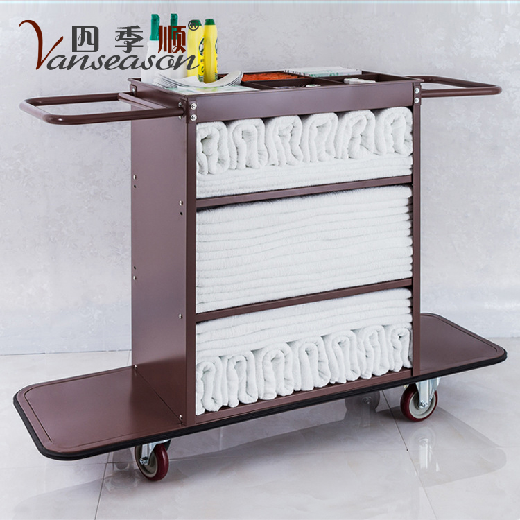 Товары для уборки в помещениях для коммерческих отелей, фургон для уборки окон и пола, тележка для уборки, тележка для уборки с мешком для мусора