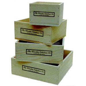 ลังไม้แบบชนบทลังไม้ขนาดใหญ่ลังไม้ตกแต่งบ้านตามสั่ง - Product Image 1