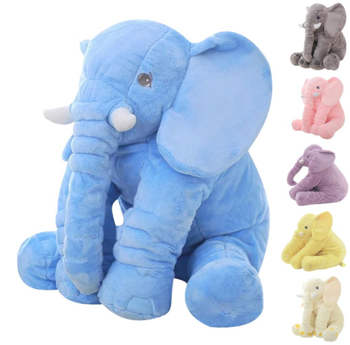 60cm Height Large Plush Elephant Doll Toy Kids Sleeping Back Cushion Cute  Stuffed Elephant Baby Accompany Doll Xmas Gift