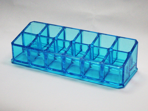 Caja de almacenamiento de joyas acrílicas de 12 vías de color cromado moderno - Product Image 5