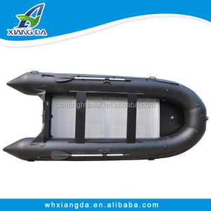 Bateau pneumatique 380 avec <span class=keywords><strong>moteur</strong></span> électrique, <span class=keywords><strong>orange</strong></span> et blanc, plancher en contreplaqué/aluminium - Product Image 3