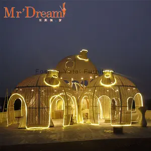 Роскошный Водонепроницаемый Литой алюминиевый ротанговый уличный садовый декор свадебный ротанговый беседка Mr.Dream