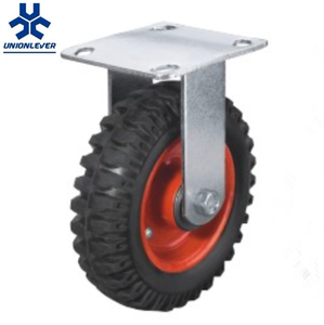 Roda resistente industrial de carrinho, 8 polegadas, placa dupla, rolamento esferas giratória, atacado - Product Image 1