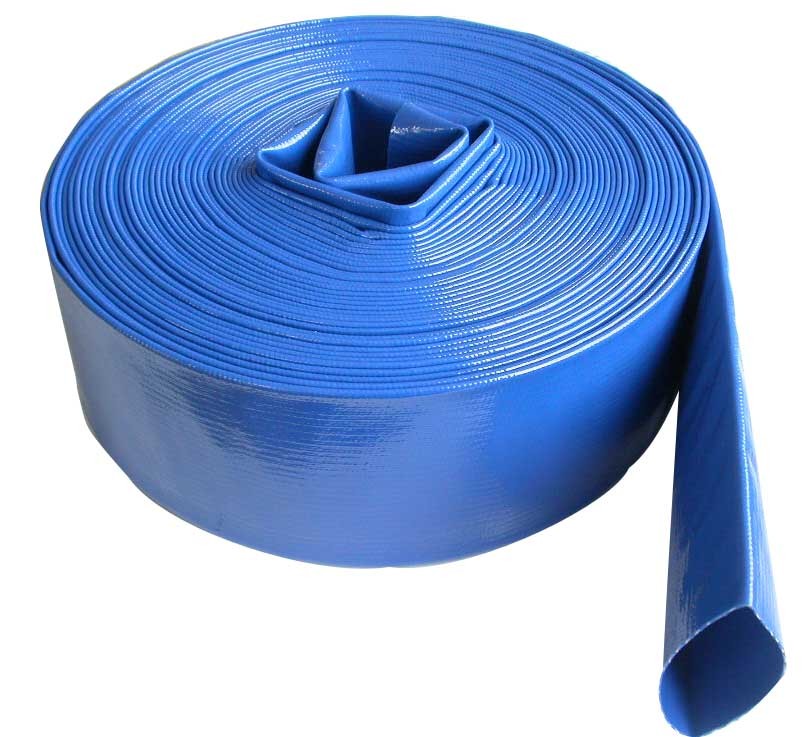 Blue PVC Hose Discharge Lay Flat Irrigation water Hose