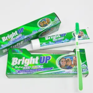 Proveedor de China dentista dentifrice brillante sonrisa blanqueamiento de dientes pasta de dientes con fluoruro OEM 120g