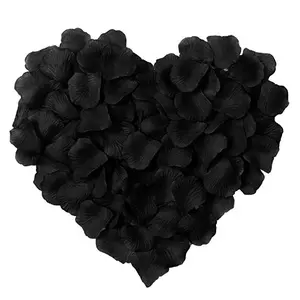 wedding flower decoration black Simulated rose petals ghost bride Wedding party supplies