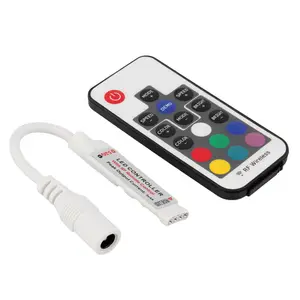 Mini RF RGB LED Controller Dimmer DC 5V-24V 12A 17 Schlüssel Drahtlose Fernbedienung für Ändern LED Streifen Lichter