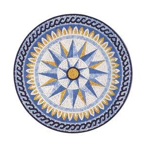 25x50 arapça beyaz ve mavi mermer mozaik karo mozaik madalyon - Product Image 1