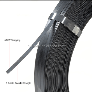 Q235 <span class=keywords><strong>Q195</strong></span> черная окрашенная стальная лента для упаковки дерева - Product Image 2