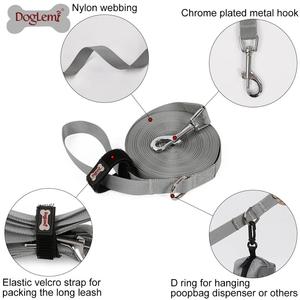 Obéissance rappel contrôle formation collier de chien laisse ensemble longue laisse de chien 15ft 30ft 50ft Nylon Pet formation laisse chien - Product Image 3