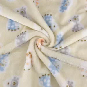 Fleece Baby Stoff für Großhandel gedruckt Kurz stapel Micro Flanell 100% Polyester gewebt Qualität 30 Rechteckige FB007-03 57/58"