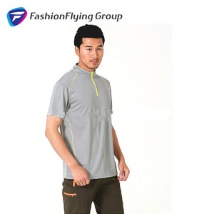 Color sólido al aire libre del poliester de los hombres Casual Sport <span class=keywords><strong>Dry</strong></span> Fit camiseta - Product Image 4