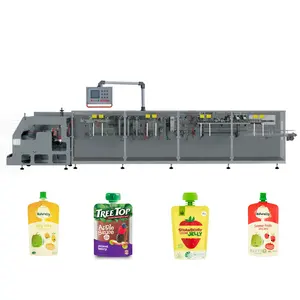 Máquina de embalagem doypack automática completa, 260ml, bolsa para apple, molho, suco, bebidas, máquina de embalagem