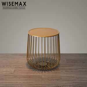 WISEMAX FURNITURE Table basse style <span class=keywords><strong>fil</strong></span> métallique en forme <span class=keywords><strong>de</strong></span> citrouille style design <span class=keywords><strong>créatif</strong></span> europe <span class=keywords><strong>de</strong></span> haute qualité - Product Image 2