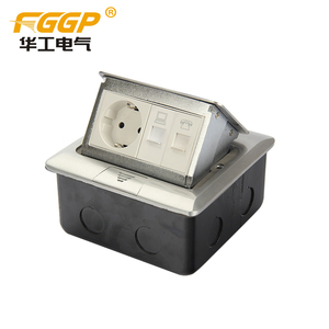 <span class=keywords><strong>Prise</strong></span> de sol escamotable allemande finlandaise Schuko CE GCC européenne 16A 2 ports SDK TV, boîtier EU auto-mise à la terre 110V-250V - Product Image 5