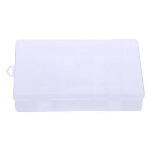 Hengjia 24 grids storage box transparent fishing bait box fishing tackle