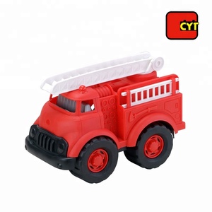 <span class=keywords><strong>Los</strong></span> niños juegan bajo techo ladrillo de dibujos animados juguete camión de bomberos con 11 unids - Product Image 1