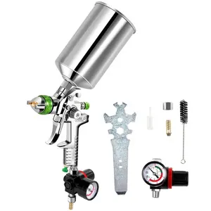 2.5ミリメートルHVLP Gravity Feed SPRAY GUN Kit w/Regulator Auto Paint Primer hvlpスプレーガン