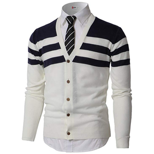 <span class=keywords><strong>Cardigan</strong></span> Vintage <span class=keywords><strong>Cardigan</strong></span> da uomo lavorato a maglia per il tempo libero maglione da College <span class=keywords><strong>Cardigan</strong></span> con Design a strisce monopetto <span class=keywords><strong>in</strong></span> <span class=keywords><strong>cotone</strong></span> da uomo - Product Image 6