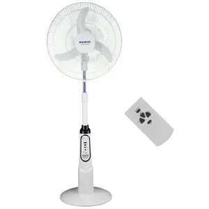 High Quality Solar Rechargeable Standing Fan with DC Socket