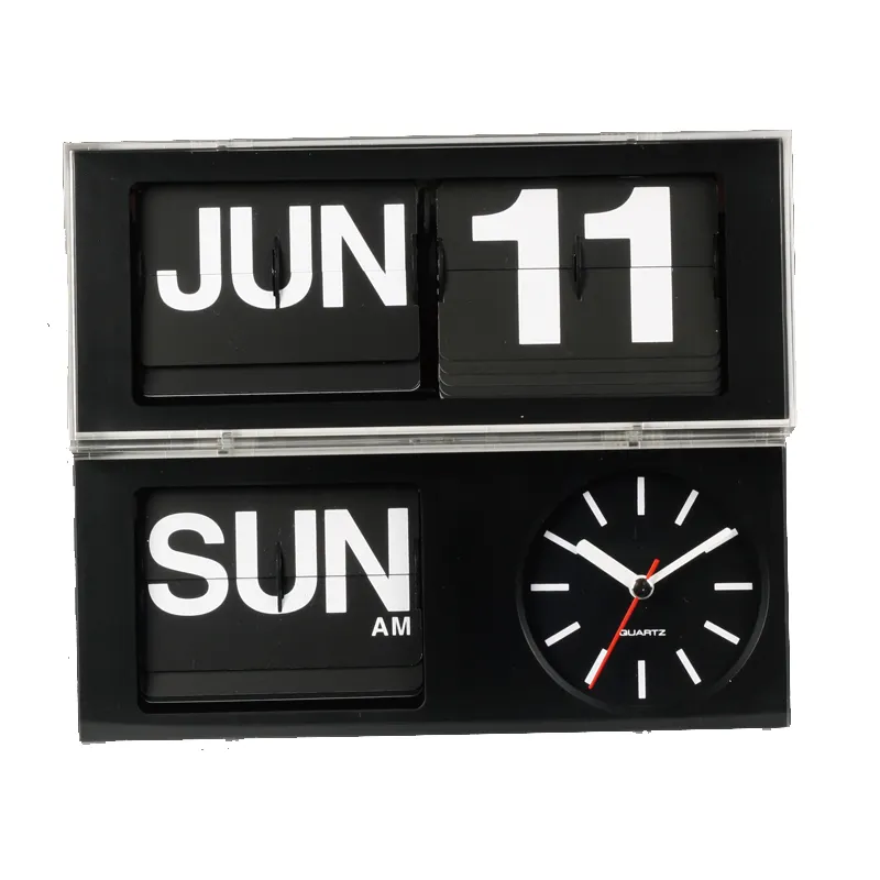 A00AF890 Separate Table/Wall Automatic Flip Calendar Clock