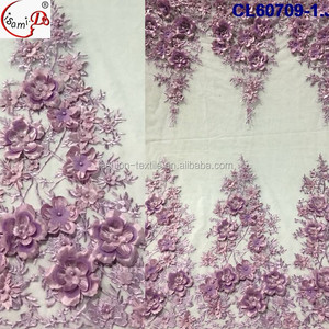 <strong>Top</strong> One <strong>Peach</strong> 3D Lace Fabric Haute Couture Fabric CL60709 Wedding Dress Bridal Gown Lace Fabric - Product Image 3