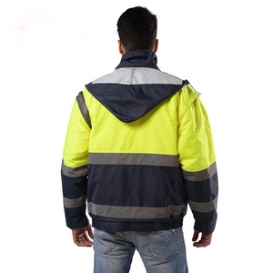 Bán buôn Hi VIS phản quang an toàn Áo khoác giá rẻ không thấm nước an ninh quần áo với quan trọng chức năng an toàn - Product Image 4