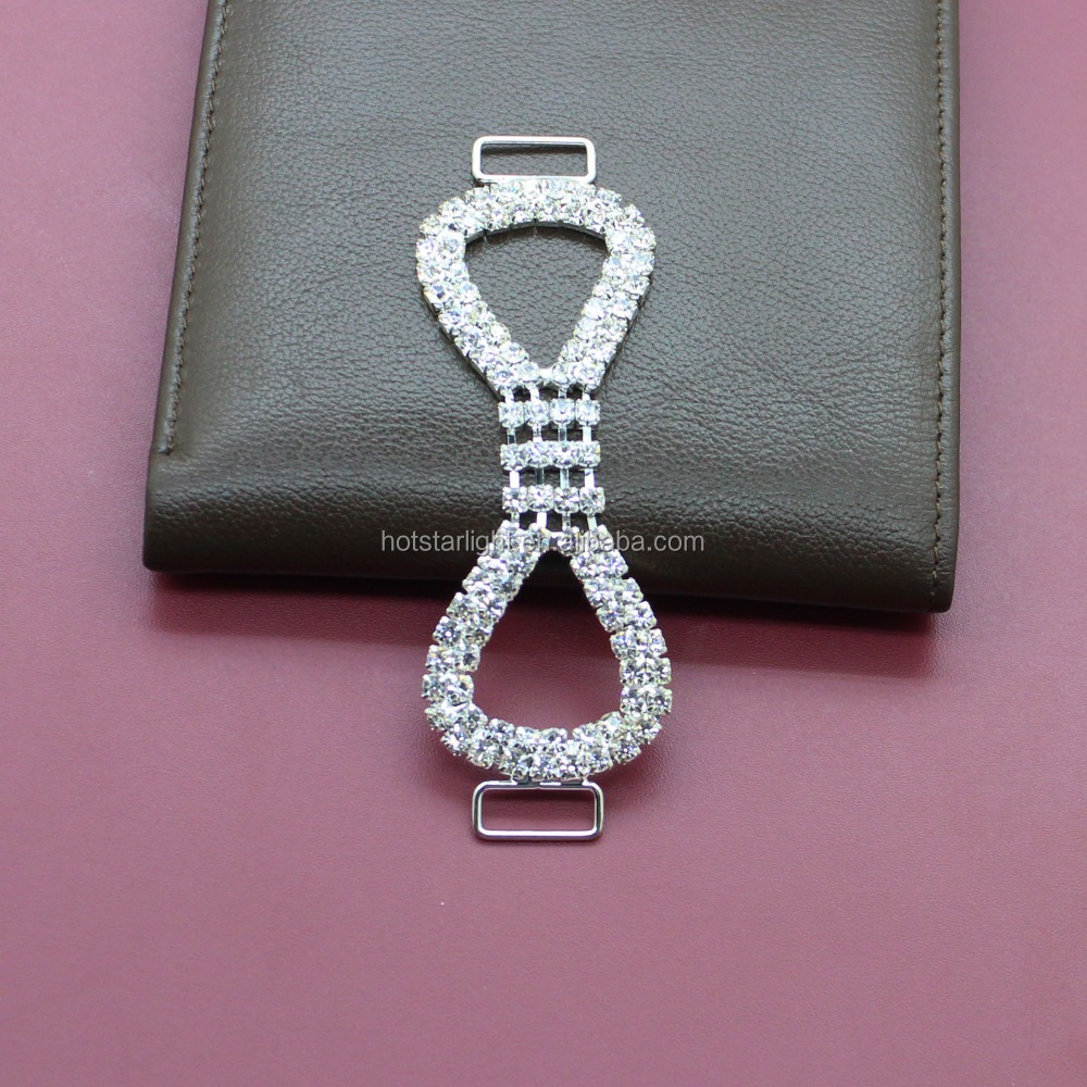 Лучшая цена на складе 8 Форма украшенный стразами бикини разъемы с украшением в виде кристаллов цепи 10 шт.