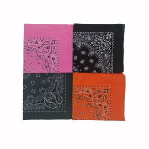 โรงงานโดยตรงราคาถูกราคายอดนิยมออกแบบผ้าฝ้ายโพลีเอสเตอร์ที่กำหนดเองการพิมพ์ Paisley Bandana - Product Image 3
