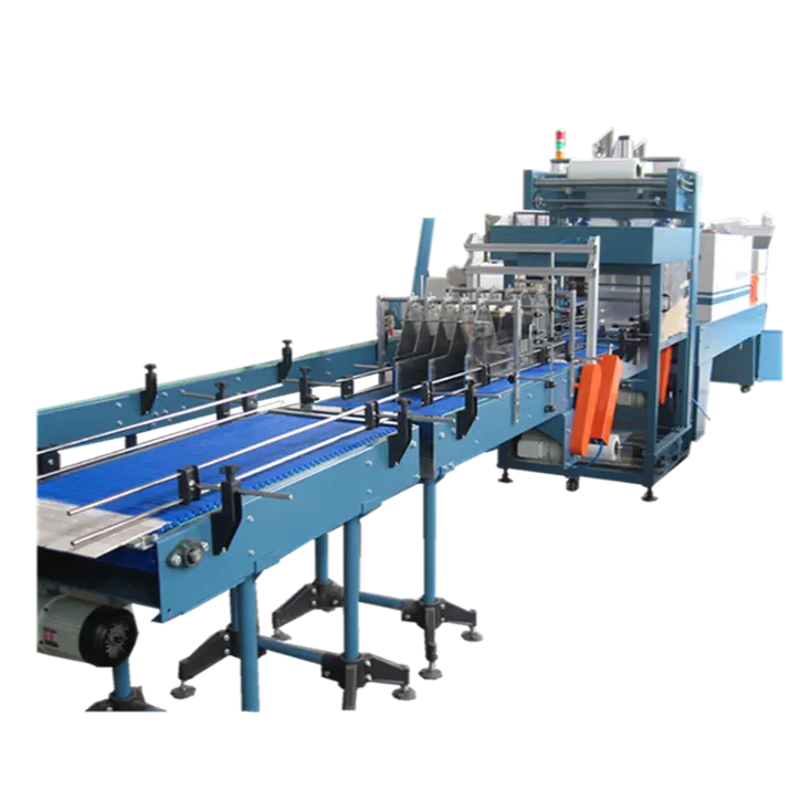 Automatic High Speed PE Film Shrink Stretch Wrapping Packaging Machine Bottled Water Juice Drink Carbonated Cans Production Line