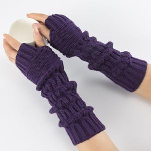 New Women's Autumn Fashion Knitted <strong>Ankle</strong> Long Arm <strong>Warmer</strong> Wool Fingerless Glove Half Sleeves - Product Image 6