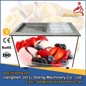 Temperatura ajustada Tailandia Stir Fry máquina placa fría solo cuadrado plana pan frito helado rollo máquina - Product Image 1